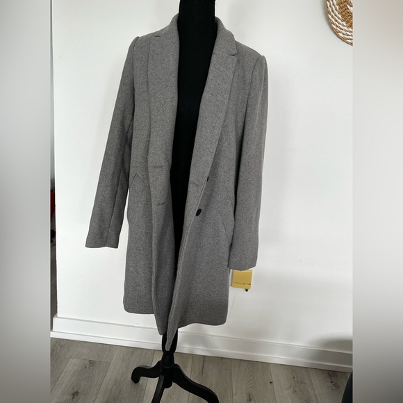 Jackets & Blazers - Women’s Grey Single-Breasted Pea Coat